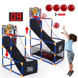 LED Scoring Arcade Basketball Game with 4 Balls
