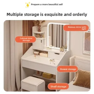 Dresser with mirror & makeup table