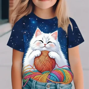Funny Cat Girl T-Shirt