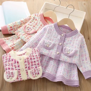 Girls' Knitted Fashionable Set 0-6 Year