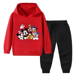 Children's Mickey Mouse and Donald Duck Sportswear Set for Boys and Girls