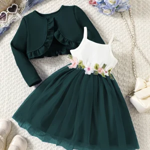 Girls Casual Fashion Knitted 2-Piece Suit